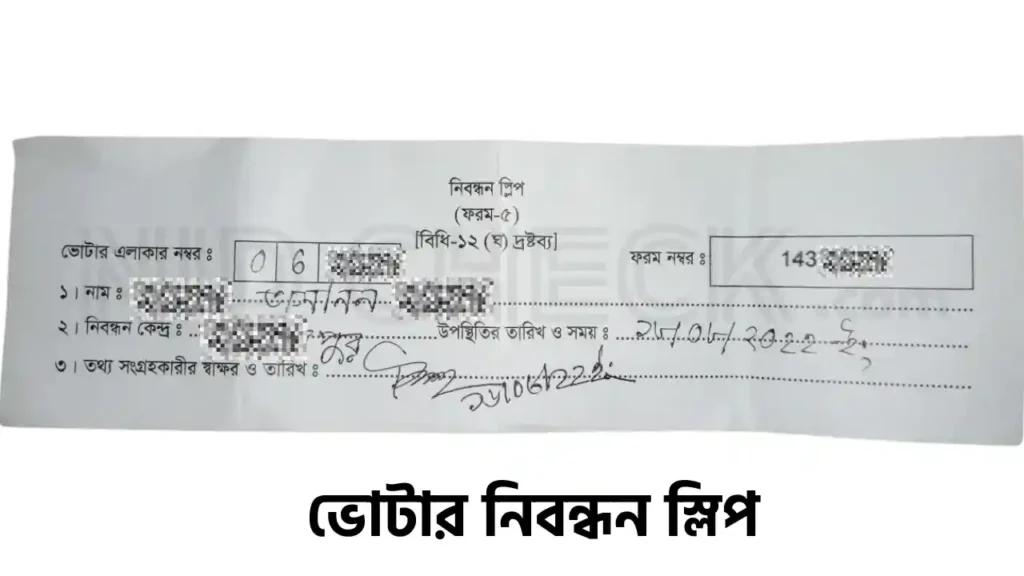 ভোটার স্লিপ হারিয়ে গেলে করণীয়